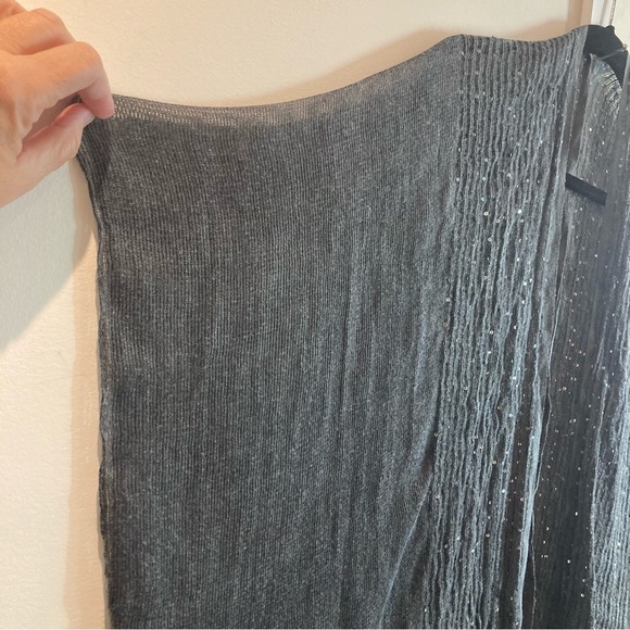 RIAH FASHION Sz O/S Sheer Gauze Sequin Embellished Poncho Kimono NEW - Picture 7 of 14